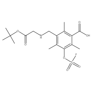 3-({[2-(Tert-butoxy)-2-oxoethyl]amino}methyl)-5-[(fluorosulfonyl)oxy]-2,4,6-trimethylbenzoic acid结构式
