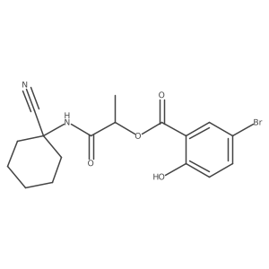 2-[(3-bromo-6-oxocyclohexa-2,4-dien-1-ylidene)(hydroxy)methoxy]-N-(1-cyanocyclohexyl)propanamide Structure