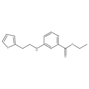 Ethyl 4-{[2-(thiophen-2-yl)ethyl]amino}pyrimidine-2-carboxylate Structure