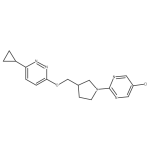3-{[1-(5-Chloropyrimidin-2-yl)pyrrolidin-3-yl]methoxy}-6-cyclopropylpyridazine Structure