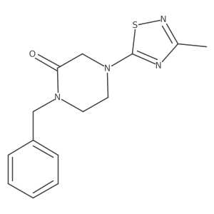 1-Benzyl-4-(3-methyl-1,2,4-thiadiazol-5-yl)piperazin-2-one结构式