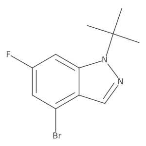4-Bromo-1-tert-butyl-6-fluoroindazole结构式