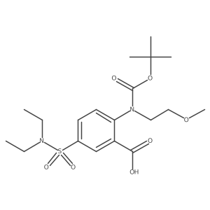 2-{[(Tert-butoxy)carbonyl](2-methoxyethyl)amino}-5-(diethylsulfamoyl)benzoic acid结构式