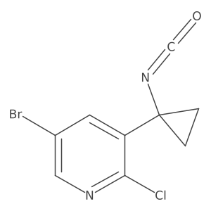 5-Bromo-2-chloro-3-(1-isocyanatocyclopropyl)pyridine结构式