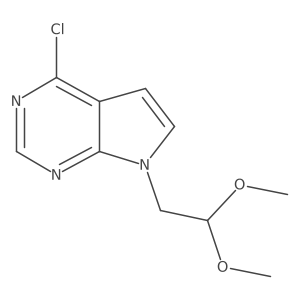 4-Chloro-7-(2,2-dimethoxyethyl)-7H-pyrrolo[2,3-D]pyrimidine结构式
