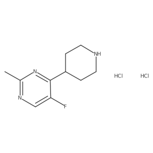 5-Fluoro-2-methyl-4-(piperidin-4-yl)pyrimidine dihydrochloride结构式