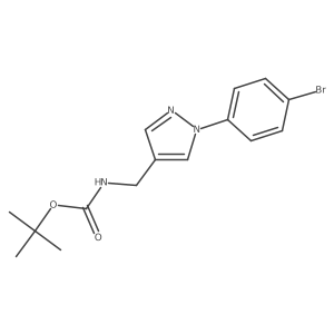 tert-butyl N-{[1-(4-bromophenyl)-1H-pyrazol-4-yl]methyl}carbamate结构式