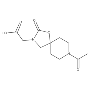 2-{8-Acetyl-2-oxo-1-oxa-3,8-diazaspiro[4.5]decan-3-yl}acetic acid Structure