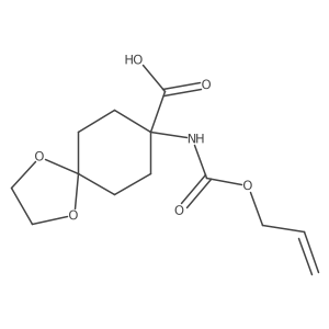 8-{[(Prop-2-en-1-yloxy)carbonyl]amino}-1,4-dioxaspiro[4.5]decane-8-carboxylic acid Structure