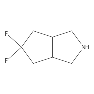 rel-(3AR,6aR)-5,5-Difluorooctahydrocyclopenta[c]pyrrole结构式