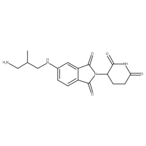 5-{[(2S)-3-amino-2-methylpropyl]amino}-2-(2,6-dioxopiperidin-3-yl)-2,3-dihydro-1H-isoindole-1,3-dione结构式