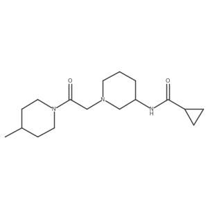 N-{1-[2-(4-methylpiperidin-1-yl)-2-oxoethyl]piperidin-3-yl}cyclopropanecarboxamide结构式
