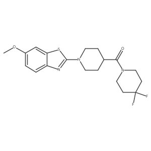 2-[4-(4,4-Difluoropiperidine-1-carbonyl)piperidin-1-yl]-6-methoxy-1,3-benzothiazole结构式