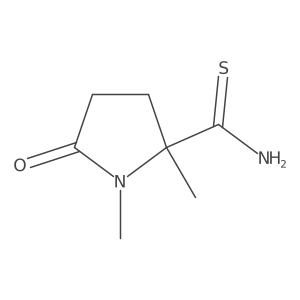 1,2-Dimethyl-5-oxopyrrolidine-2-carbothioamide结构式