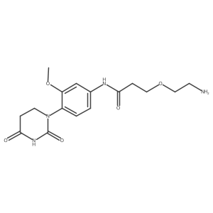 3-(2-aminoethoxy)-N-[4-(2,4-dioxo-1,3-diazinan-1-yl)-3-methoxyphenyl]propanamide结构式