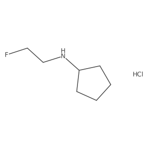 N-(2-fluoroethyl)cyclopentanaminehydrochloride结构式