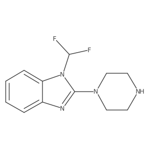1-(difluoromethyl)-2-(piperazin-1-yl)-1H-1,3-benzodiazole结构式