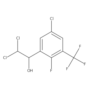 2,2-Dichloro-1-(5-chloro-2-fluoro-3-(trifluoromethyl)phenyl)ethanol结构式