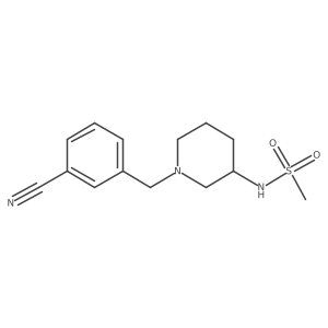 N-{1-[(3-cyanophenyl)methyl]piperidin-3-yl}methanesulfonamide Structure