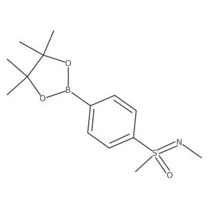 Methyl-methylimino-oxo-[4-(4,4,5,5-tetramethyl-1,3,2-dioxaborolan-2-yl)phenyl]-sulfane结构式