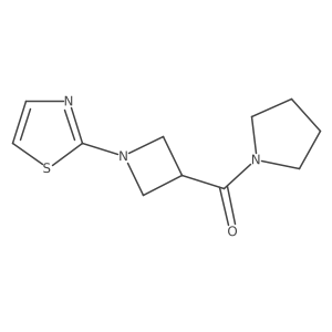 2-[3-(Pyrrolidine-1-carbonyl)azetidin-1-yl]-1,3-thiazole结构式