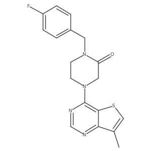 1-[(4-Fluorophenyl)methyl]-4-{7-methylthieno[3,2-d]pyrimidin-4-yl}piperazin-2-one结构式