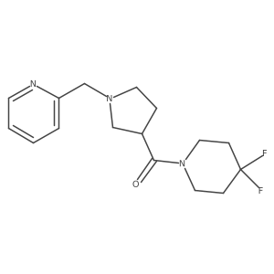 2-{[3-(4,4-Difluoropiperidine-1-carbonyl)pyrrolidin-1-yl]methyl}pyridine结构式