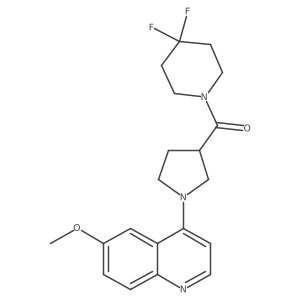 4-[3-(4,4-Difluoropiperidine-1-carbonyl)pyrrolidin-1-yl]-6-methoxyquinoline Structure