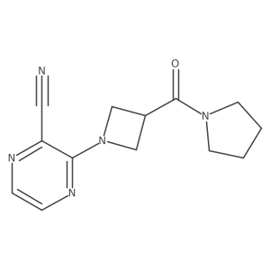 3-[3-(Pyrrolidine-1-carbonyl)azetidin-1-yl]pyrazine-2-carbonitrile结构式