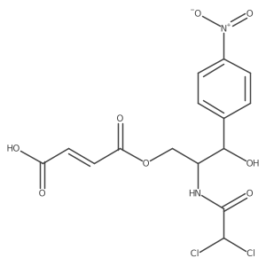 2-Butenedioic acid (2Z)-, mono[(2R,3R)-2-[(dichloroacetyl)amino]-3-hydroxy-3-(4-nitrophenyl)propyl] ester结构式