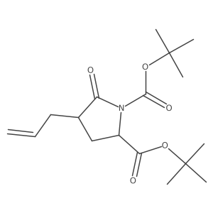 Di-tert-butyl (2S)-4-allyl-5-oxopyrrolidine-1,2-dicarboxylate Structure