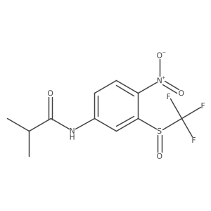 2-Methyl-N-[4-nitro-3-[(trifluoromethyl)sulfinyl]phenyl]propanamide结构式