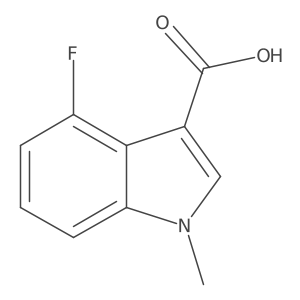 4-Fluoro-1-methyl-1h-indole-3-carboxylic acid结构式