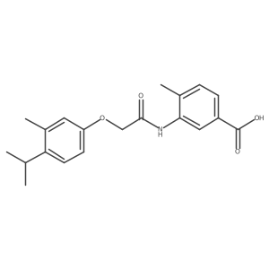 4-Methyl-3-[[2-(3-methyl-4-propan-2-ylphenoxy)acetyl]amino]benzoic acid结构式