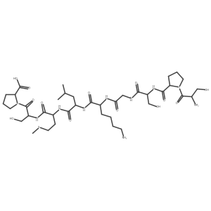 L-Seryl-L-prolyl-L-serylglycyl-L-lysyl-L-leucyl-L-methionyl-L-seryl-L-proline Structure
