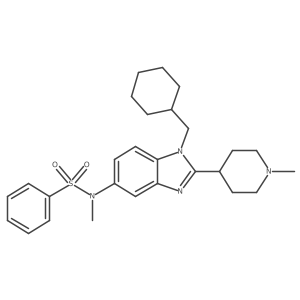 n-[1-(Cyclohexylmethyl)-2-(1-methyl-4-piperidinyl)-1h-benzimidazol-5-yl]-n-methyl-benzenesulfonamide Structure