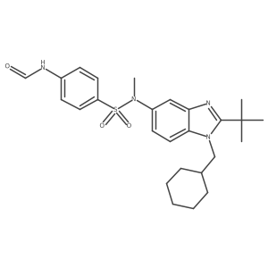n-[2-Tert-butyl-1-(cyclohexylmethyl)-1h-benzimidazol-5-yl]-4-(formylamino)-n-methylbenzenesulfonamide Structure
