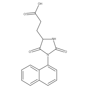 3-[1-(Naphthalen-1-yl)-2,5-dioxoimidazolidin-4-yl]propanoic acid Structure