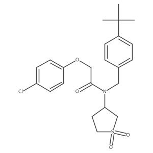 N-(4-tert-butylbenzyl)-2-(4-chlorophenoxy)-N-(1,1-dioxidotetrahydrothiophen-3-yl)acetamide Structure