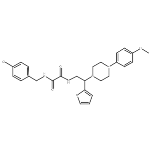 N'-[(4-chlorophenyl)methyl]-N-[2-(furan-2-yl)-2-[4-(4-methoxyphenyl)piperazin-1-yl]ethyl]ethanediamide结构式