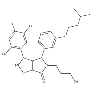 3-(5-Chloro-2-hydroxy-4-methylphenyl)-5-(3-hydroxypropyl)-4-[3-(3-methylbutoxy)phenyl]-1,2,3,3a,4,6a-hexahydropyrrolo[3,4-c]pyrazol-6-one Structure