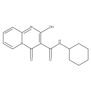 N-cyclohexyl-2-hydroxy-4-oxo-4H-pyrido[1,2-a]pyrimidine-3-carboxamide结构式