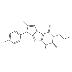 8-(4-chlorophenyl)-1,7-dimethyl-3-propyl-1H-imidazo[2,1-f]purine-2,4(3H,8H)-dione Structure