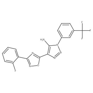 4-[3-(2-fluorophenyl)-1,2,4-oxadiazol-5-yl]-1-[3-(trifluoromethyl)phenyl]-1H-1,2,3-triazol-5-amine结构式