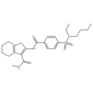 2-(4-(N-butyl-N-ethylsulfamoyl)benzamido)-N-methyl-4,5,6,7-tetrahydrobenzo[b]thiophene-3-carboxamide Structure