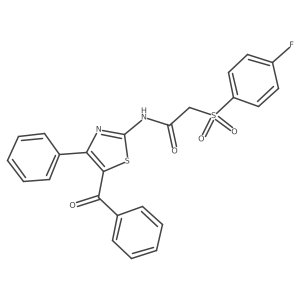 N-(5-benzoyl-4-phenylthiazol-2-yl)-2-((4-fluorophenyl)sulfonyl)acetamide Structure