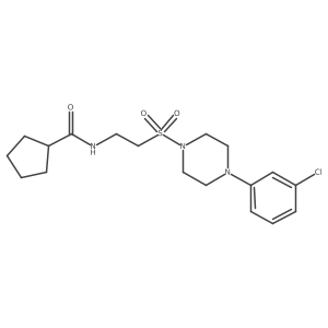 N-(2-((4-(3-chlorophenyl)piperazin-1-yl)sulfonyl)ethyl)cyclopentanecarboxamide Structure