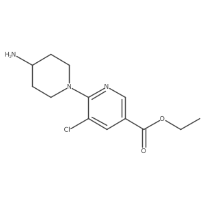 Ethyl 6-(4-aminopiperidin-1-yl)-5-chloronicotinate Structure