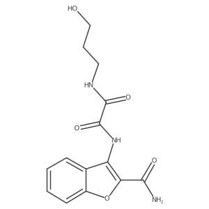 N1-(2-carbamoylbenzofuran-3-yl)-N2-(3-hydroxypropyl)oxalamide结构式