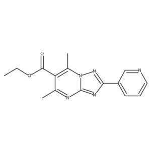 Ethyl 5,7-dimethyl-2-(pyridin-3-yl)[1,2,4]triazolo[1,5-a]pyrimidine-6-carboxylate结构式